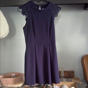 Speechless Purple Fit and Flare Mini Dress